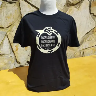Camiseta "Esculibiertu" adulto – Tiza y Peonza