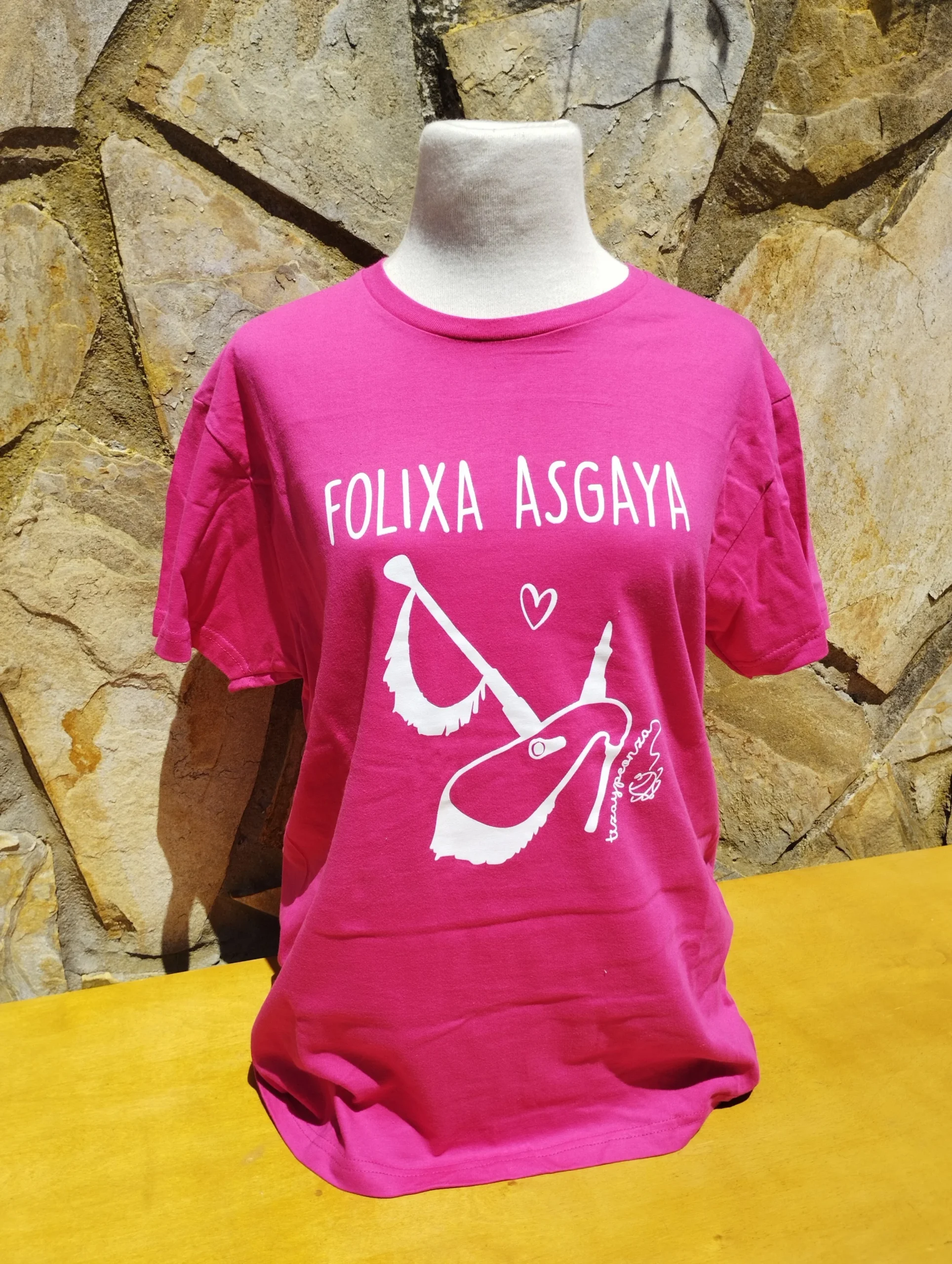 Camiseta "Folixa asgaya" infantil – Tiza y Peonza
