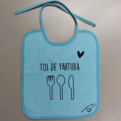 Babero bebé – Tiza y Peonza